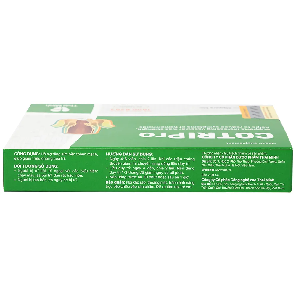 VIÊN UỐNG GIẢM TRĨ COTRIPRO THÁI MINH 2X10 5