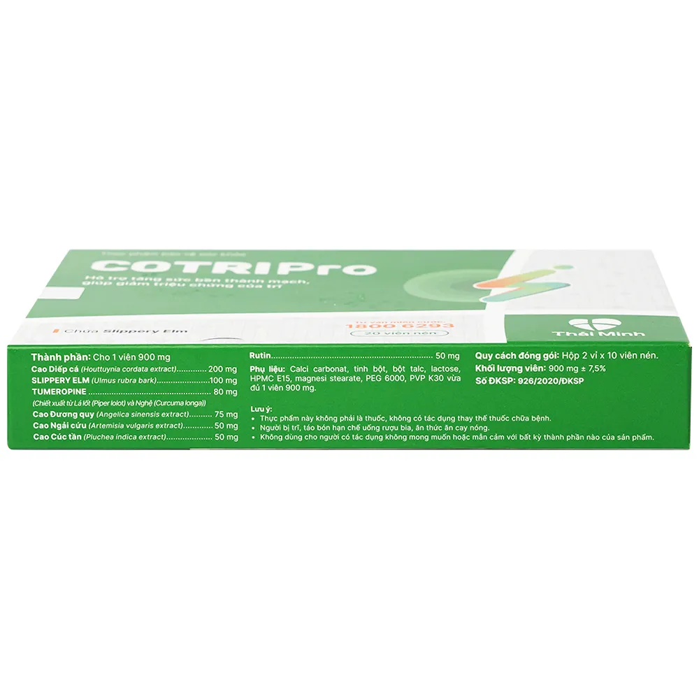 VIÊN UỐNG GIẢM TRĨ COTRIPRO THÁI MINH 2X10 6