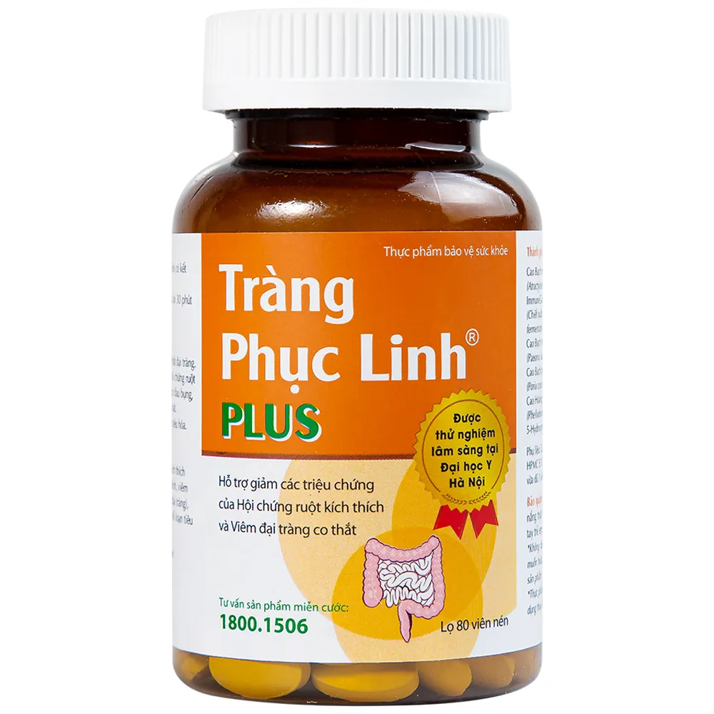 VIÊN UỐNG GIẢM TRIỆU CHỨNG RUỘT KÍCH THÍCH TRÀNG PHỤC LINH PLUS THÁI MINH 80V 12