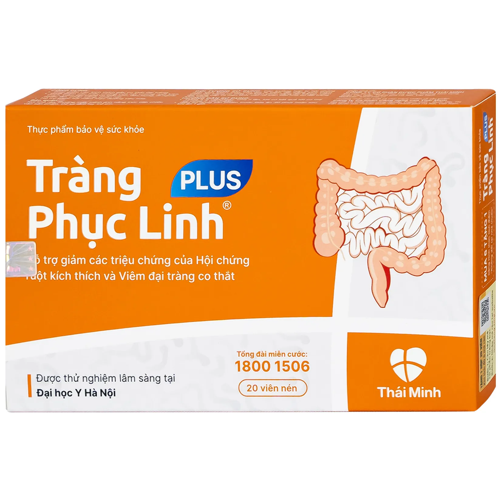VIÊN UỐNG GIẢM TRIỆU CHỨNG RUỘT KÍCH THÍCH TRÀNG PHỤC LINH PLUS THÁI MINH 2X10