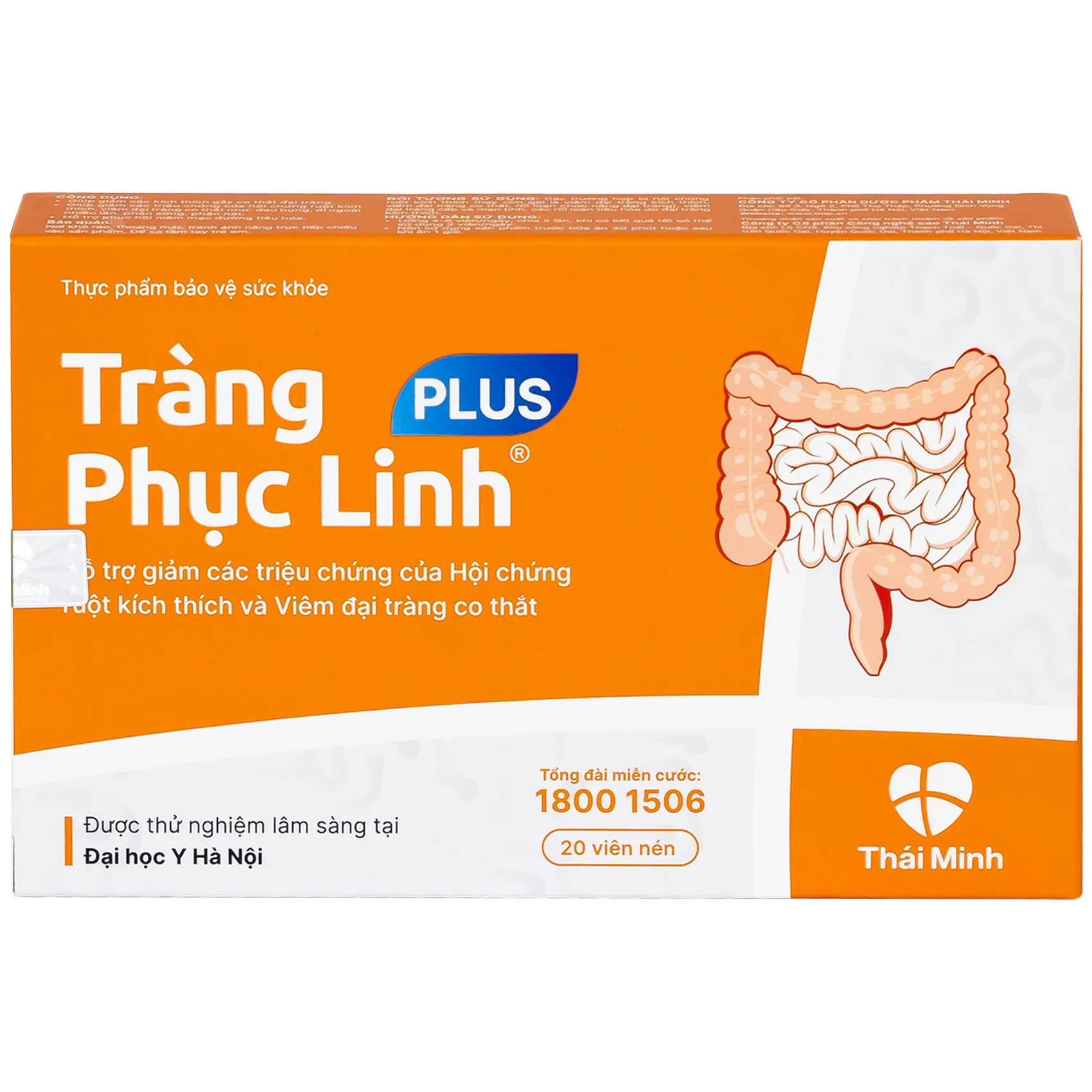 VIÊN UỐNG GIẢM TRIỆU CHỨNG RUỘT KÍCH THÍCH TRÀNG PHỤC LINH PLUS THÁI MINH 2X10 3