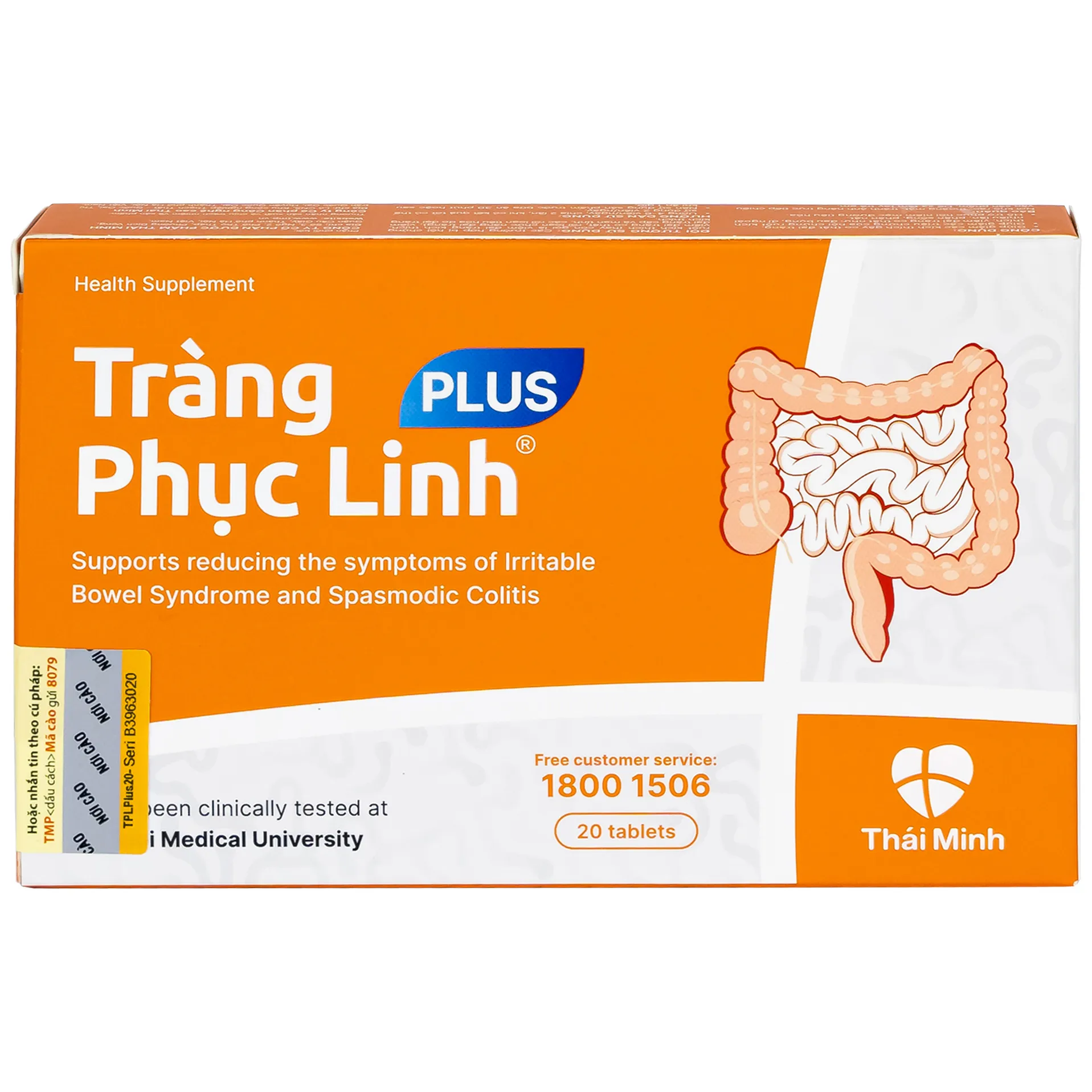 VIÊN UỐNG GIẢM TRIỆU CHỨNG RUỘT KÍCH THÍCH TRÀNG PHỤC LINH PLUS THÁI MINH 2X10 4