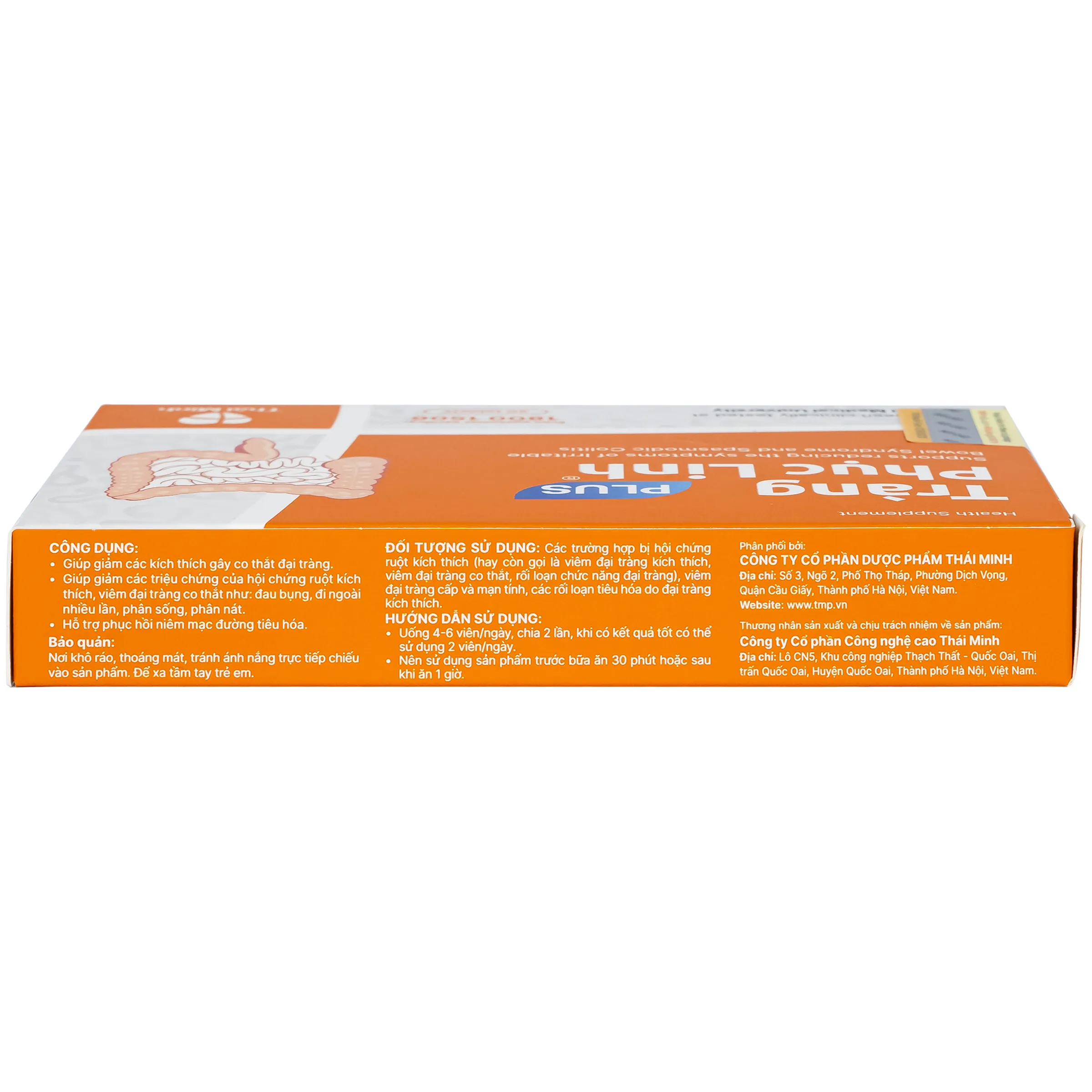 VIÊN UỐNG GIẢM TRIỆU CHỨNG RUỘT KÍCH THÍCH TRÀNG PHỤC LINH PLUS THÁI MINH 2X10 5