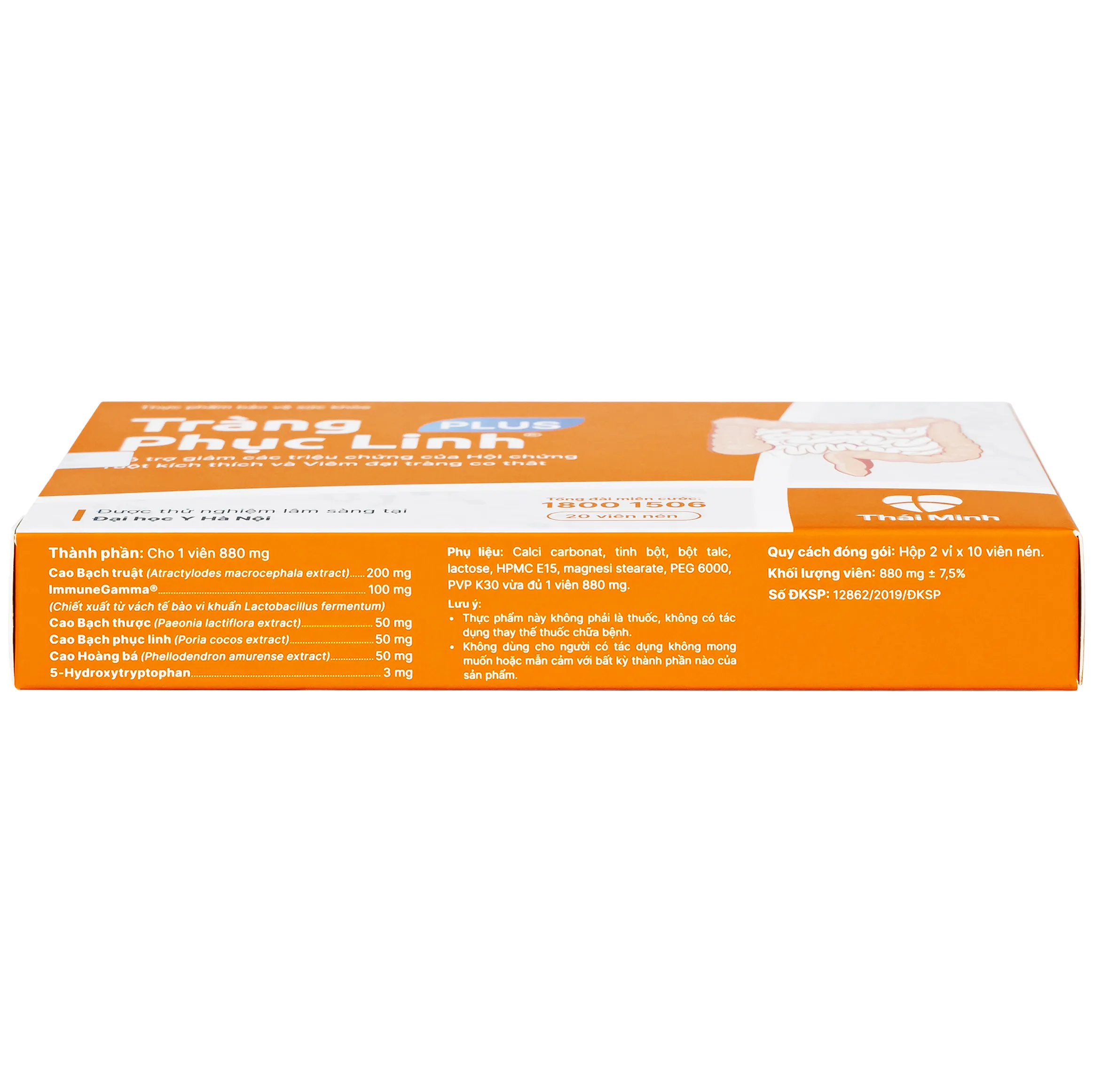 VIÊN UỐNG GIẢM TRIỆU CHỨNG RUỘT KÍCH THÍCH TRÀNG PHỤC LINH PLUS THÁI MINH 2X10 6