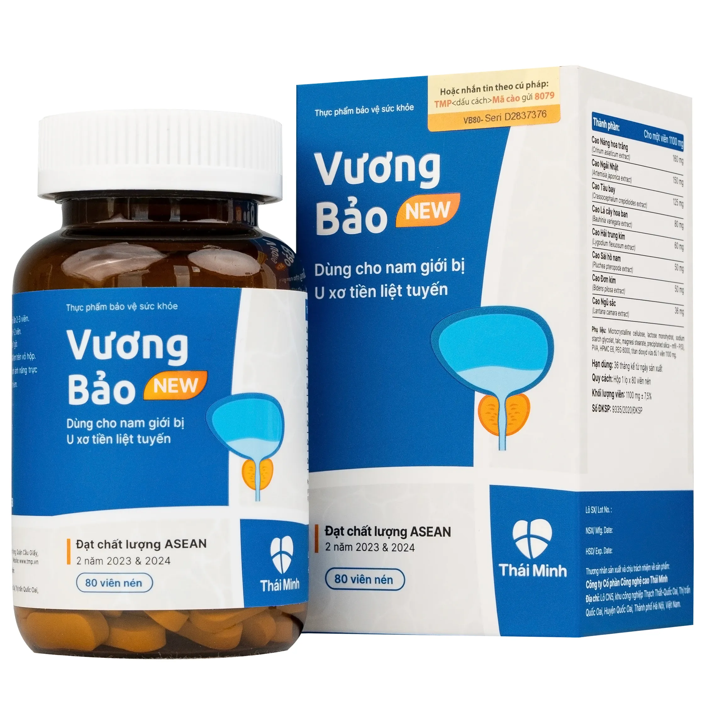 VIÊN UỐNG GIẢM U XƠ TIỀN LIỆT TUYẾN VƯƠNG BẢO NEW 80V