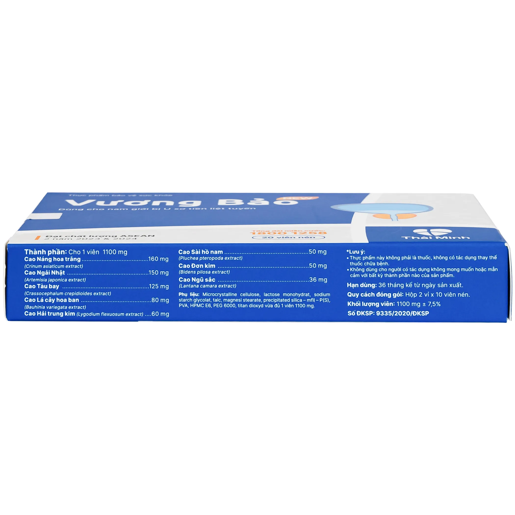 VIÊN UỐNG GIẢM U XƠ TIỀN LIỆT TUYẾN VƯƠNG BẢO NEW THÁI MINH 2X10 6