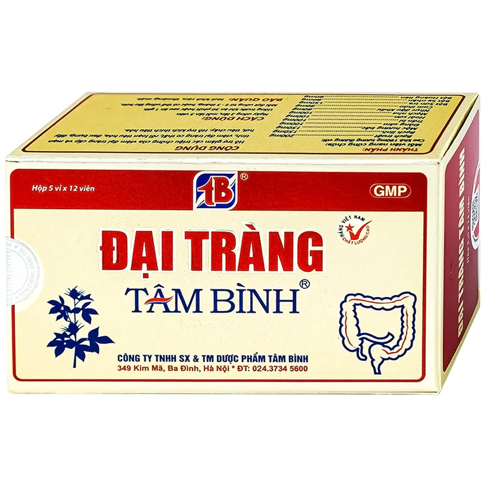 VIÊN UỐNG GIẢM VIÊM ĐẠI TRÀNG TÂM BÌNH 5X12