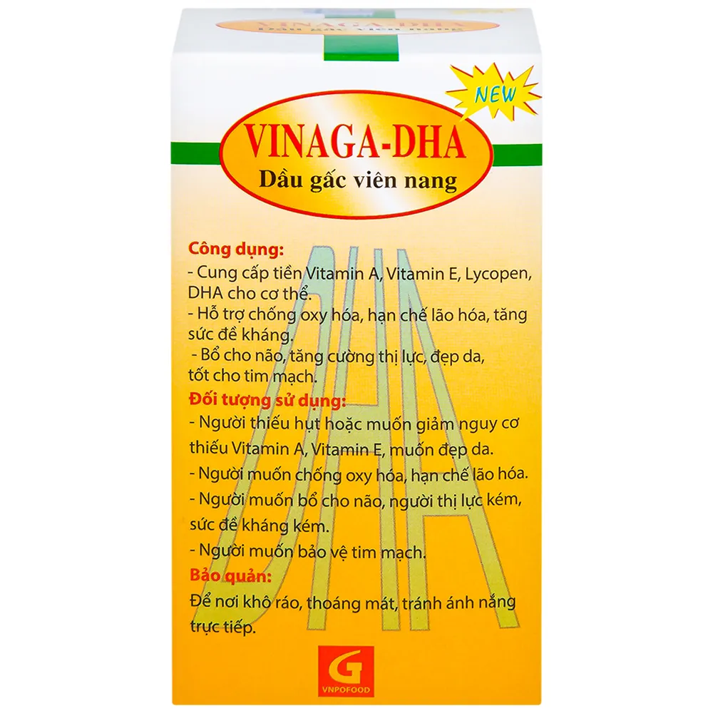 VIÊN UỐNG GIÚP BỔ NÃO DẦU GẤC VIÊN NANG VINAGA - DHA 100V 6