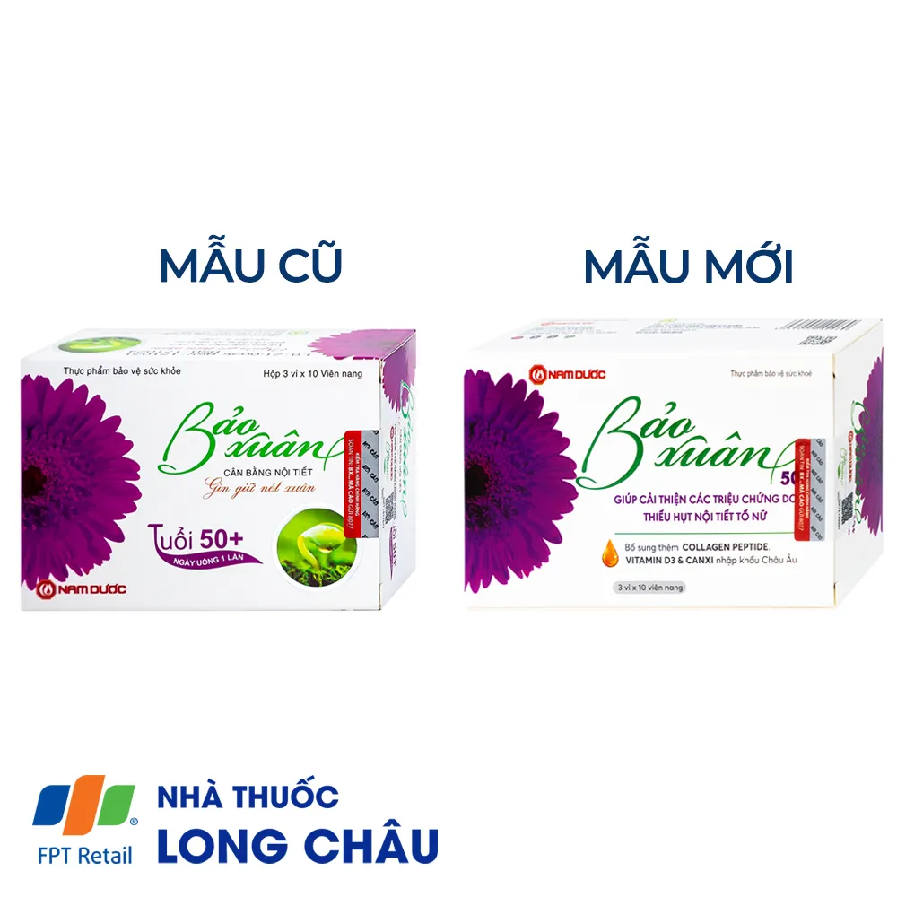 VIÊN UỐNG GIÚP BỔ SUNG NỘI TIẾT TỐ NỮ ESTROGEN BẢO XUÂN 50+ NAM DƯỢC 3X10 2