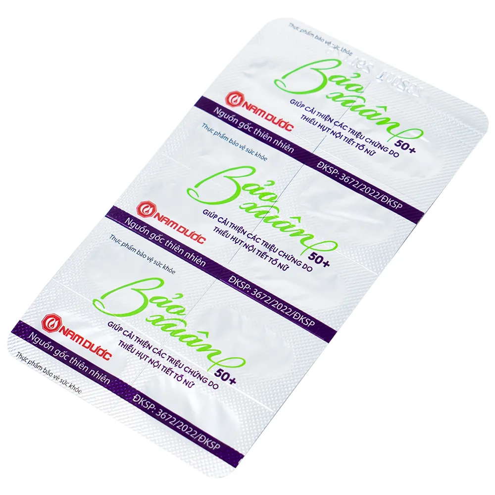VIÊN UỐNG GIÚP BỔ SUNG NỘI TIẾT TỐ NỮ ESTROGEN BẢO XUÂN 50+ NAM DƯỢC 3X10 16