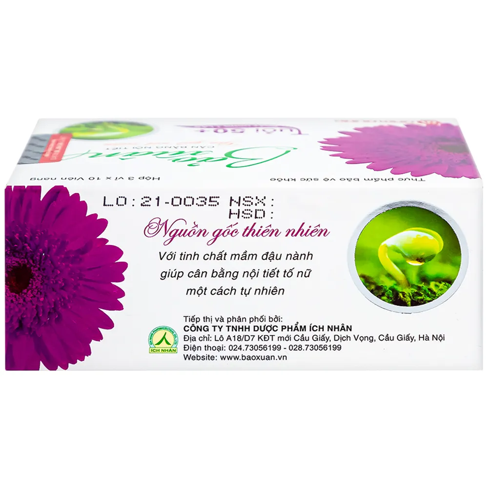 VIÊN UỐNG GIÚP BỔ SUNG NỘI TIẾT TỐ NỮ ESTROGEN BẢO XUÂN 50+ NAM DƯỢC 3X10 5