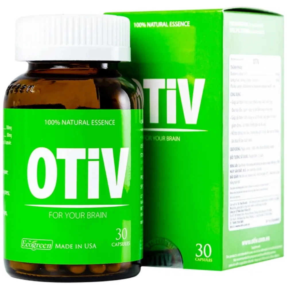VIÊN UỐNG GIÚP CẢI THIỆN TÌNH TRẠNG THIẾU MÁU NÃO OTIV ECOGREEN 30V