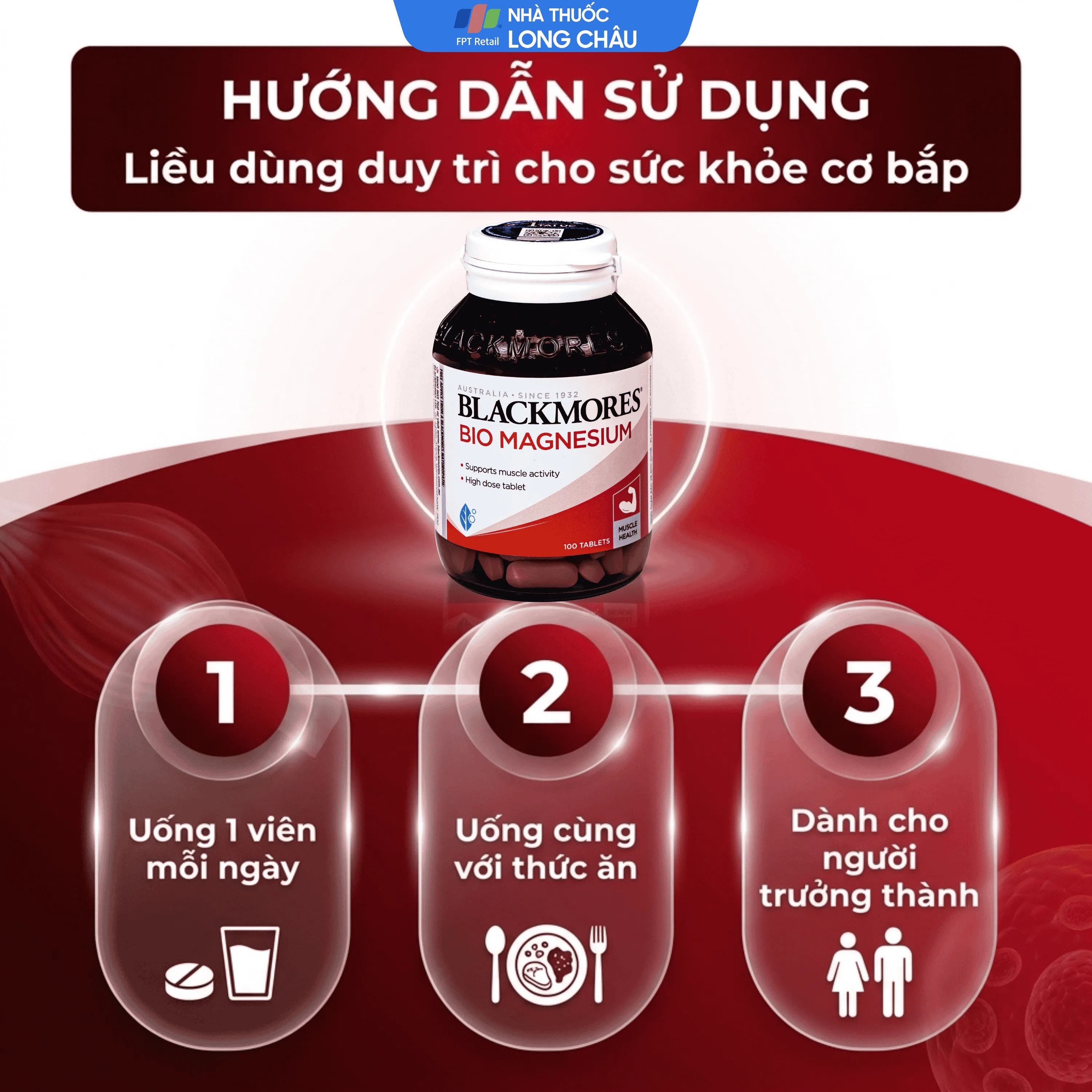 VIÊN UỐNG GIÚP GIẢM CHUỘT RÚT BLACKMORES BIO MAGNESIUM 100V 5
