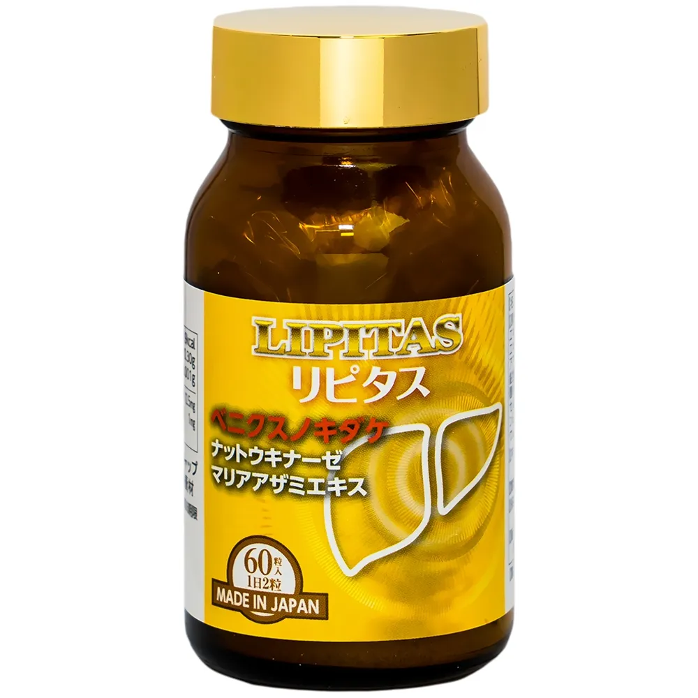 VIÊN UỐNG GIÚP GIẢM MỠ, CHOLESTEROL TRONG MÁU CHO NGƯỜI BỊ MỠ MÁU LIPITAS JPANWELL 60V
