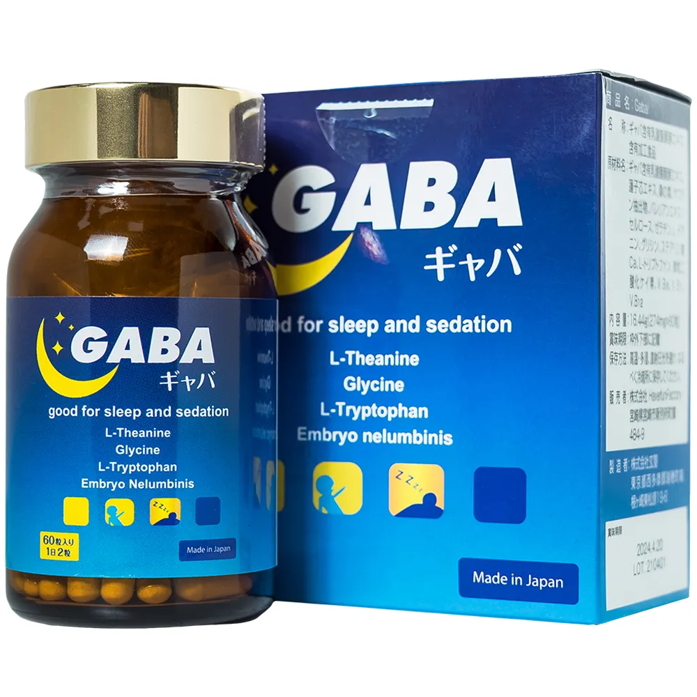 VIÊN UỐNG GIÚP NGỦ NGON AN THẦN GABA JPANWELL 60V