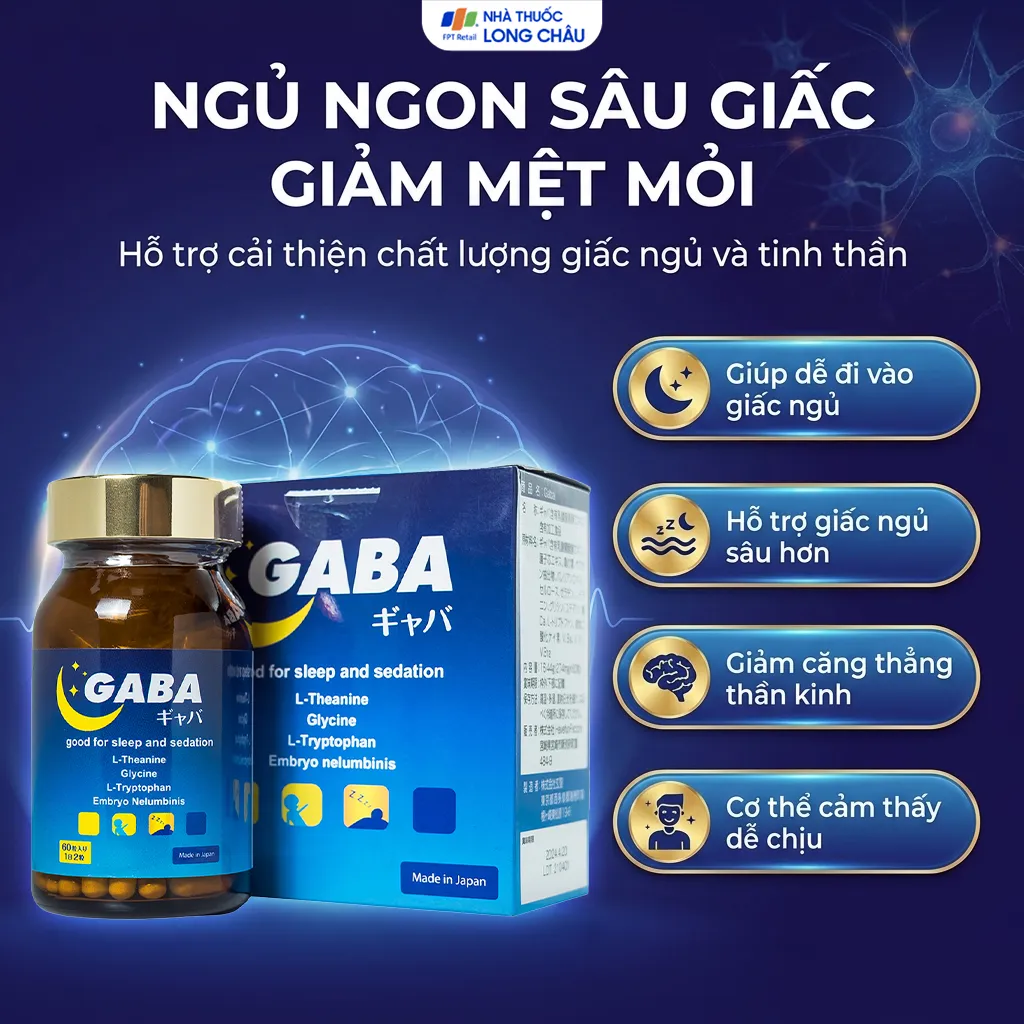 VIÊN UỐNG GIÚP NGỦ NGON AN THẦN GABA JPANWELL 60V 3
