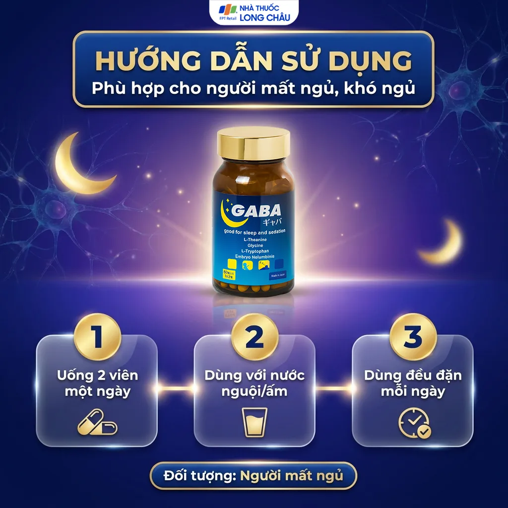 VIÊN UỐNG GIÚP NGỦ NGON AN THẦN GABA JPANWELL 60V 4