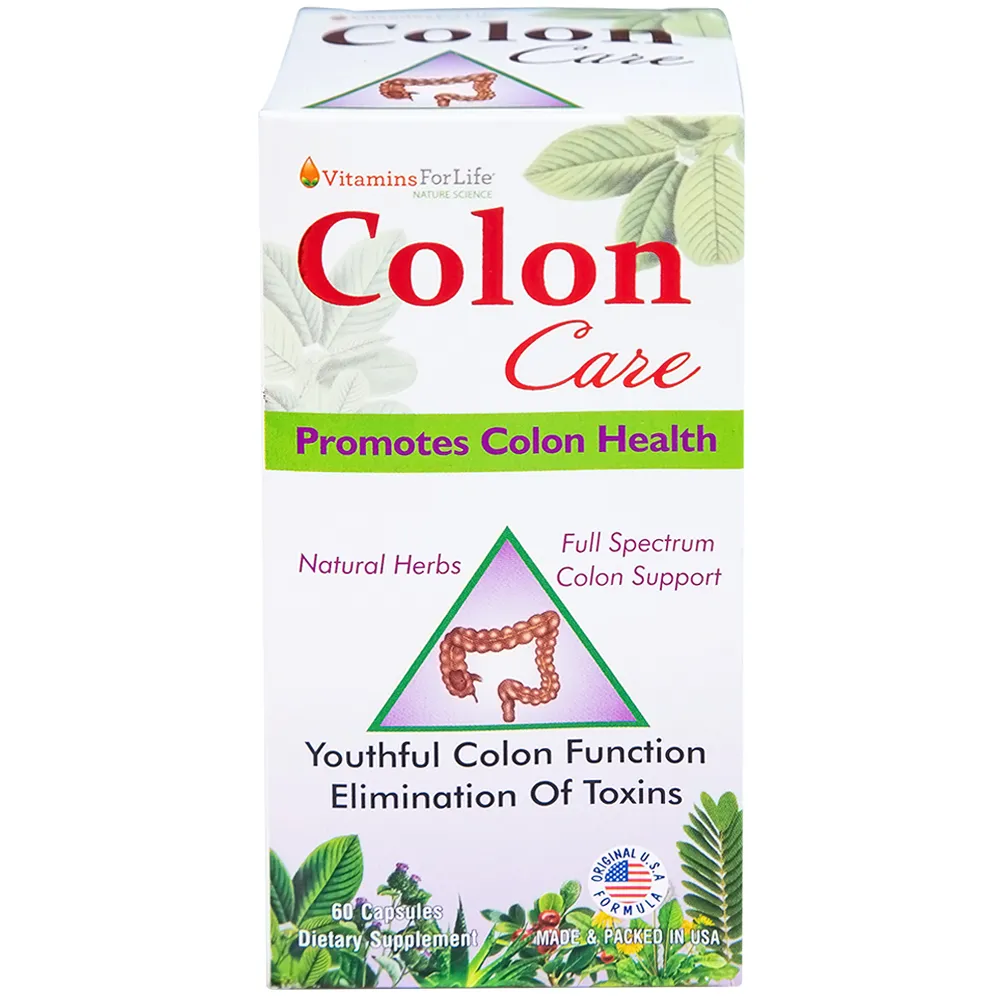 VIÊN UỐNG GIÚP NHUẬN TRÀNG, GIẢM TÁO BÓN COLON CARE VITAMINS FOR LIFE 60V 7