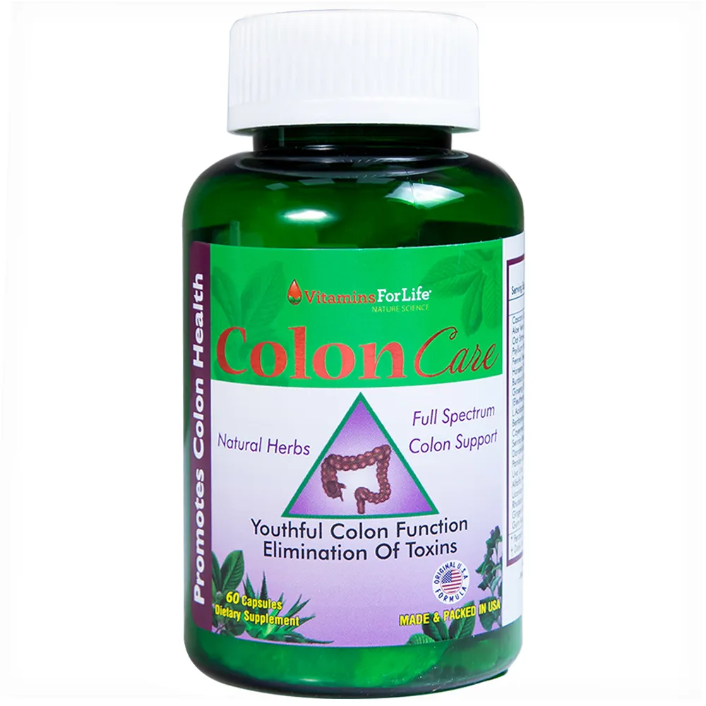 VIÊN UỐNG GIÚP NHUẬN TRÀNG, GIẢM TÁO BÓN COLON CARE VITAMINS FOR LIFE 60V 8