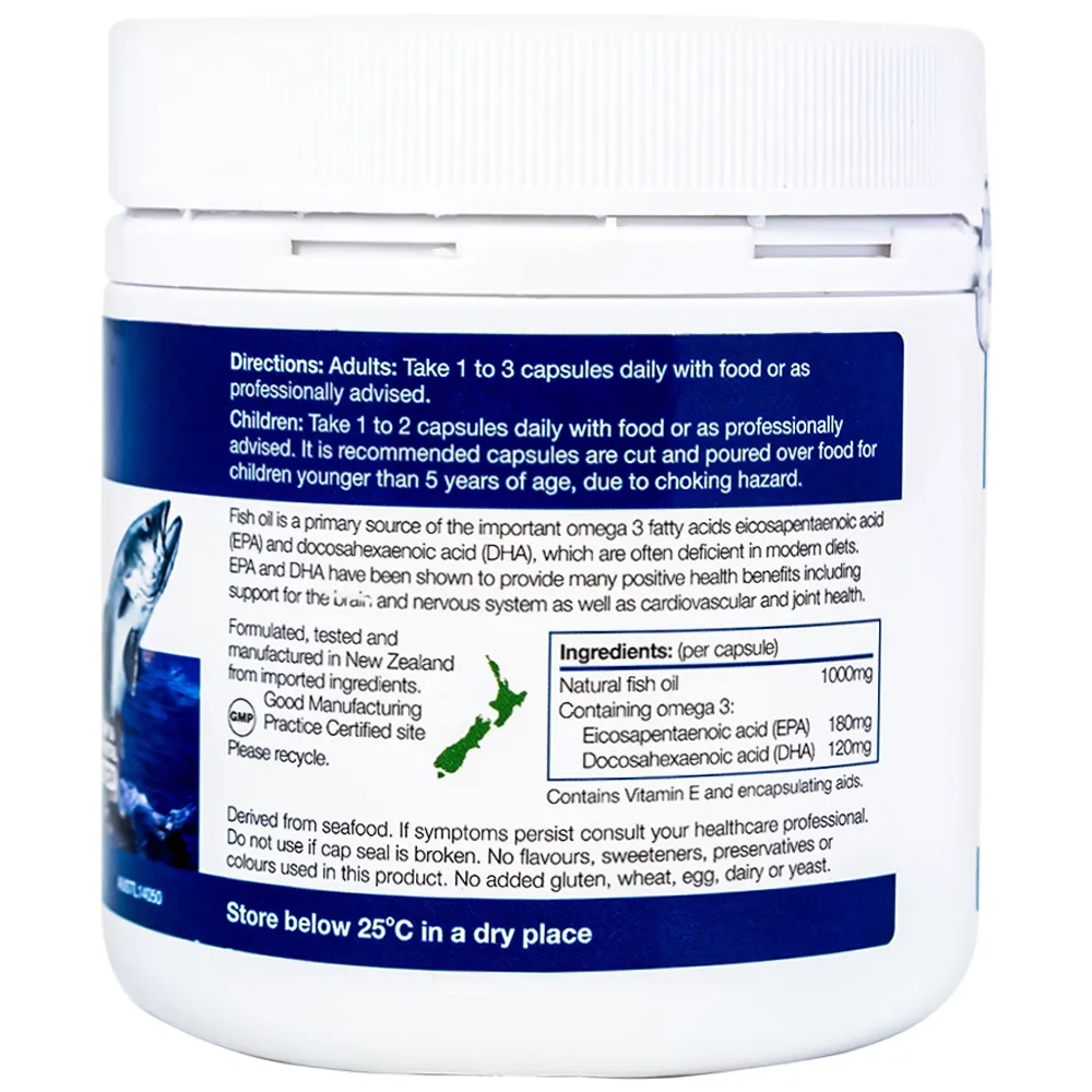 VIÊN UỐNG GIÚP PHÁT TRIỂN NÃO BỘ OMEGA 3 FISH OIL 1000MG GOODHEALTH 150V 7