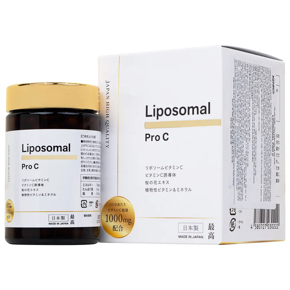 VIÊN UỐNG GIÚP TĂNG CƯỜNG ĐỀ KHÁNG, HẠN CHẾ OXY HÓA VÀ LÃO HÓA LIPOSOMAL PRO C KENKO 120V