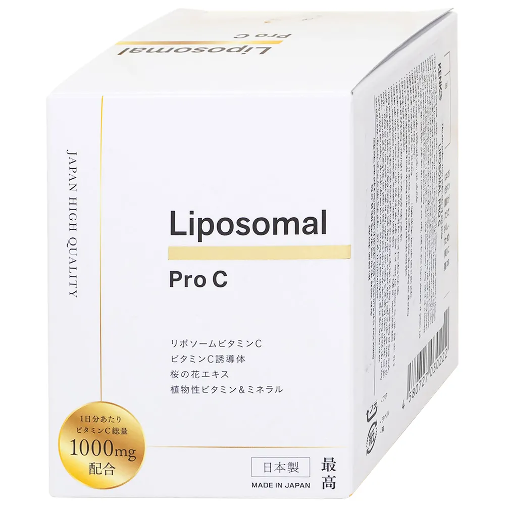 VIÊN UỐNG GIÚP TĂNG CƯỜNG ĐỀ KHÁNG, HẠN CHẾ OXY HÓA VÀ LÃO HÓA LIPOSOMAL PRO C KENKO 120V 2