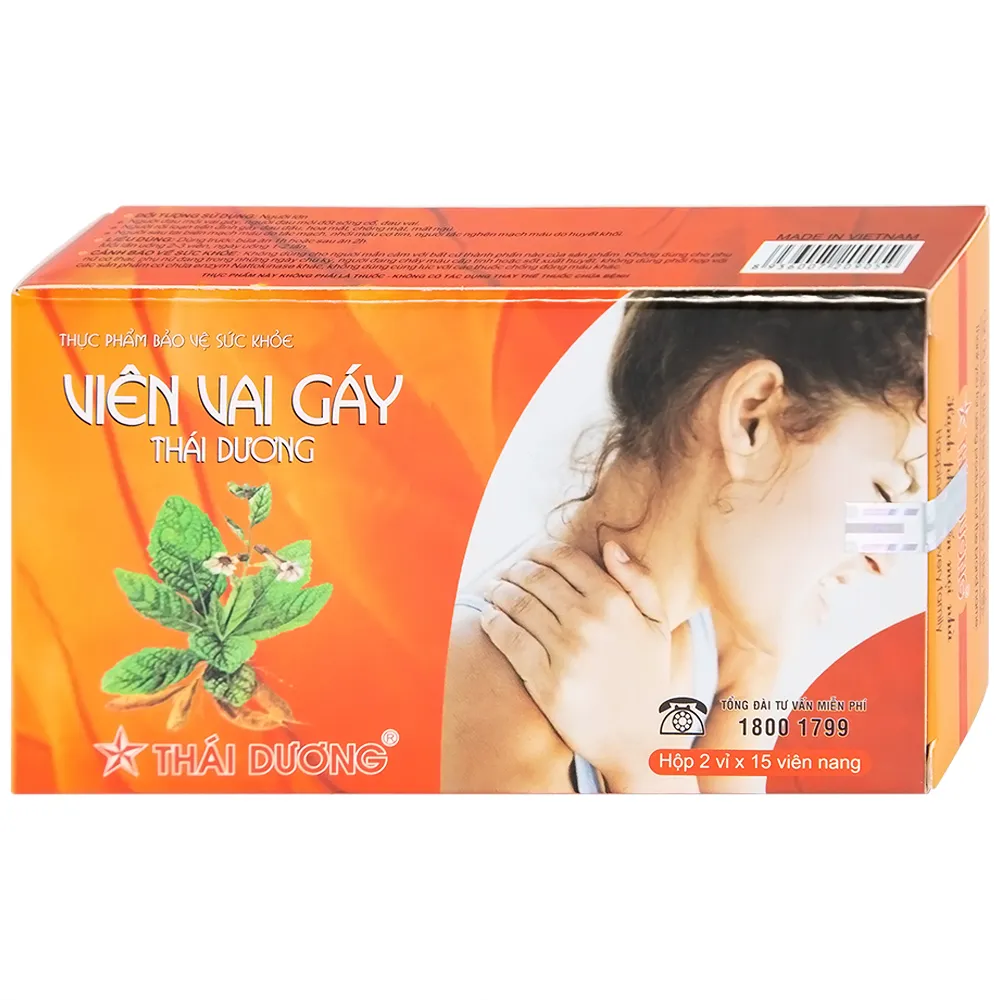 VIÊN UỐNG GIÚP TĂNG LƯU THÔNG KHÍ HUYẾT VAI GÁY THÁI DƯƠNG 2X15