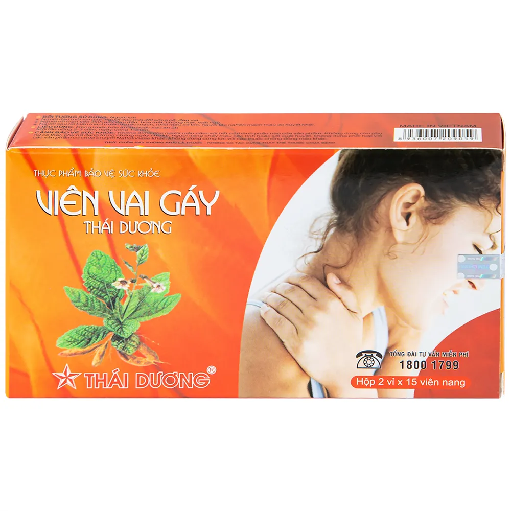 VIÊN UỐNG GIÚP TĂNG LƯU THÔNG KHÍ HUYẾT VAI GÁY THÁI DƯƠNG 2X15 3