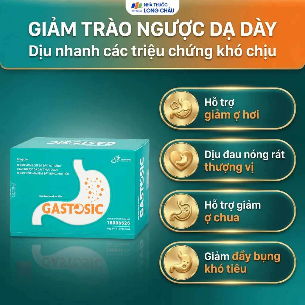 VIÊN UỐNG GIÚP TIÊU HÓA GASTOSIC CVI 3X10 4