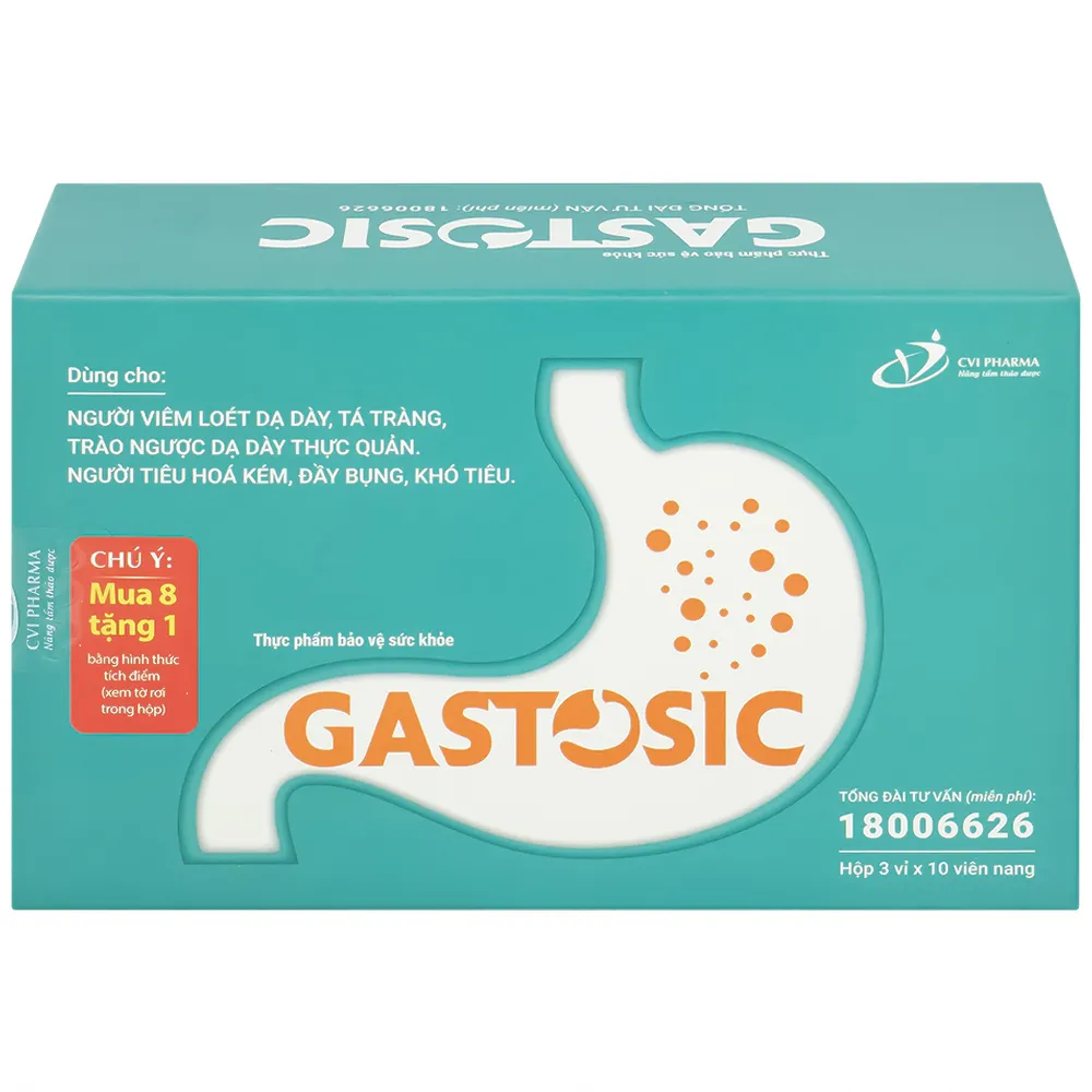 VIÊN UỐNG GIÚP TIÊU HÓA GASTOSIC CVI 3X10 7