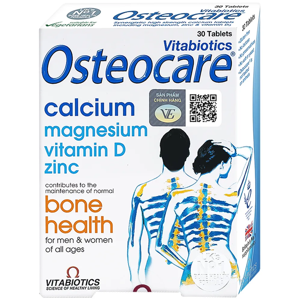 VIÊN UỐNG GIÚP XƯƠNG CHẮC KHỎE OSTEOCARE VITABIOTICS 2X15