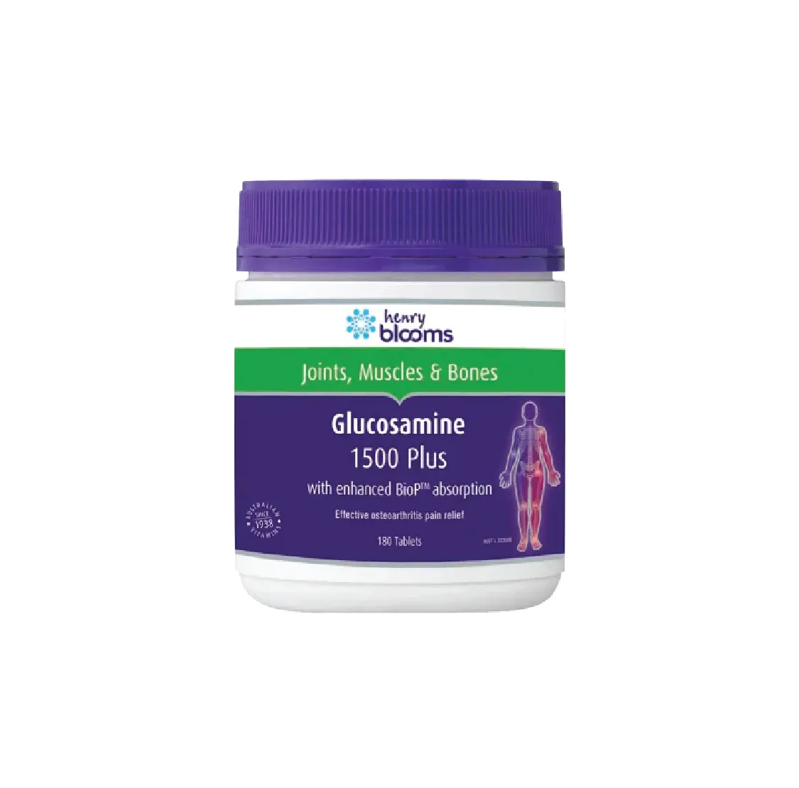 Viên uống Glucosamine 1500 Plus hỗ trợ tăng tiết dịch khớp, bảo vệ màng sụn khớp (180 viên)