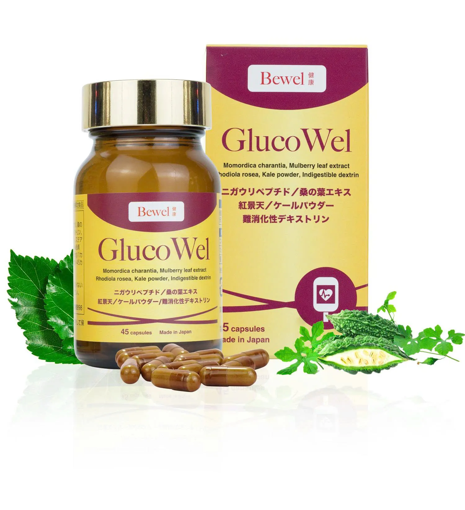 Viên uống hỗ trợ điều trị tiểu đường Bewel GlucoWel 45 Viên