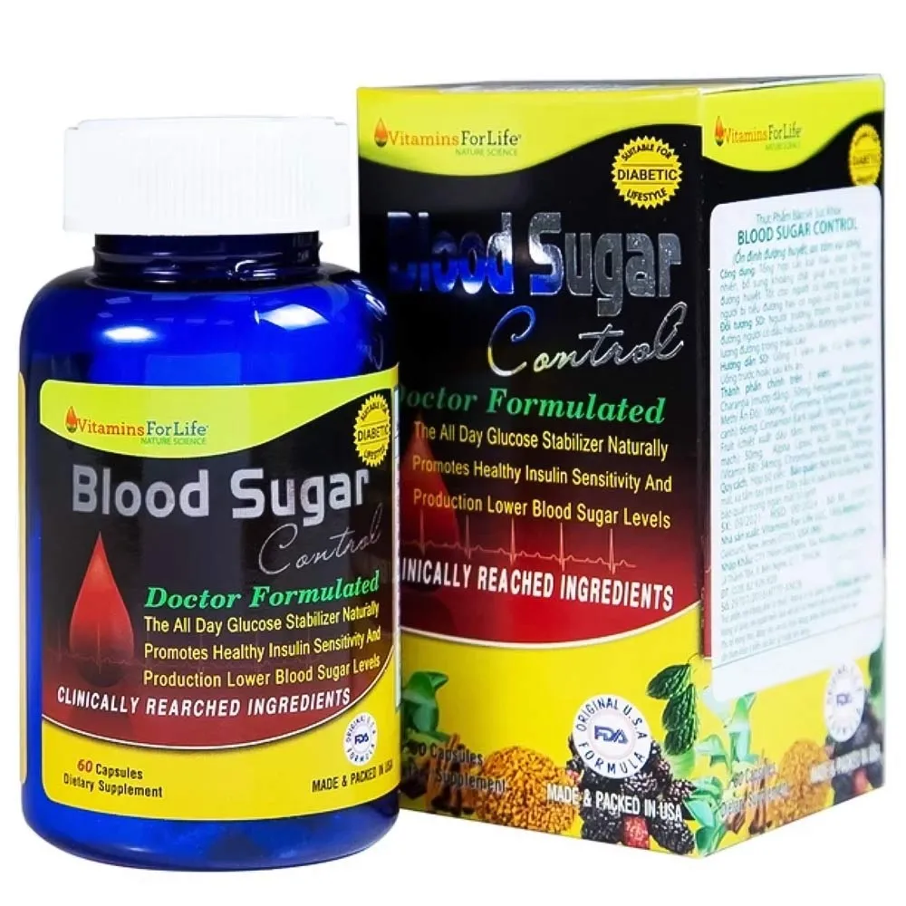 VIÊN UỐNG HỖ TRỢ ỔN ĐỊNH ĐƯỜNG HUYẾT BLOOD SUGAR CONTROL VITAMINS FOR LIFE 60V