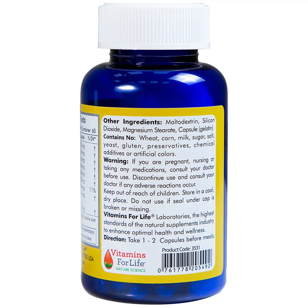 VIÊN UỐNG HỖ TRỢ ỔN ĐỊNH ĐƯỜNG HUYẾT BLOOD SUGAR CONTROL VITAMINS FOR LIFE 60V 9
