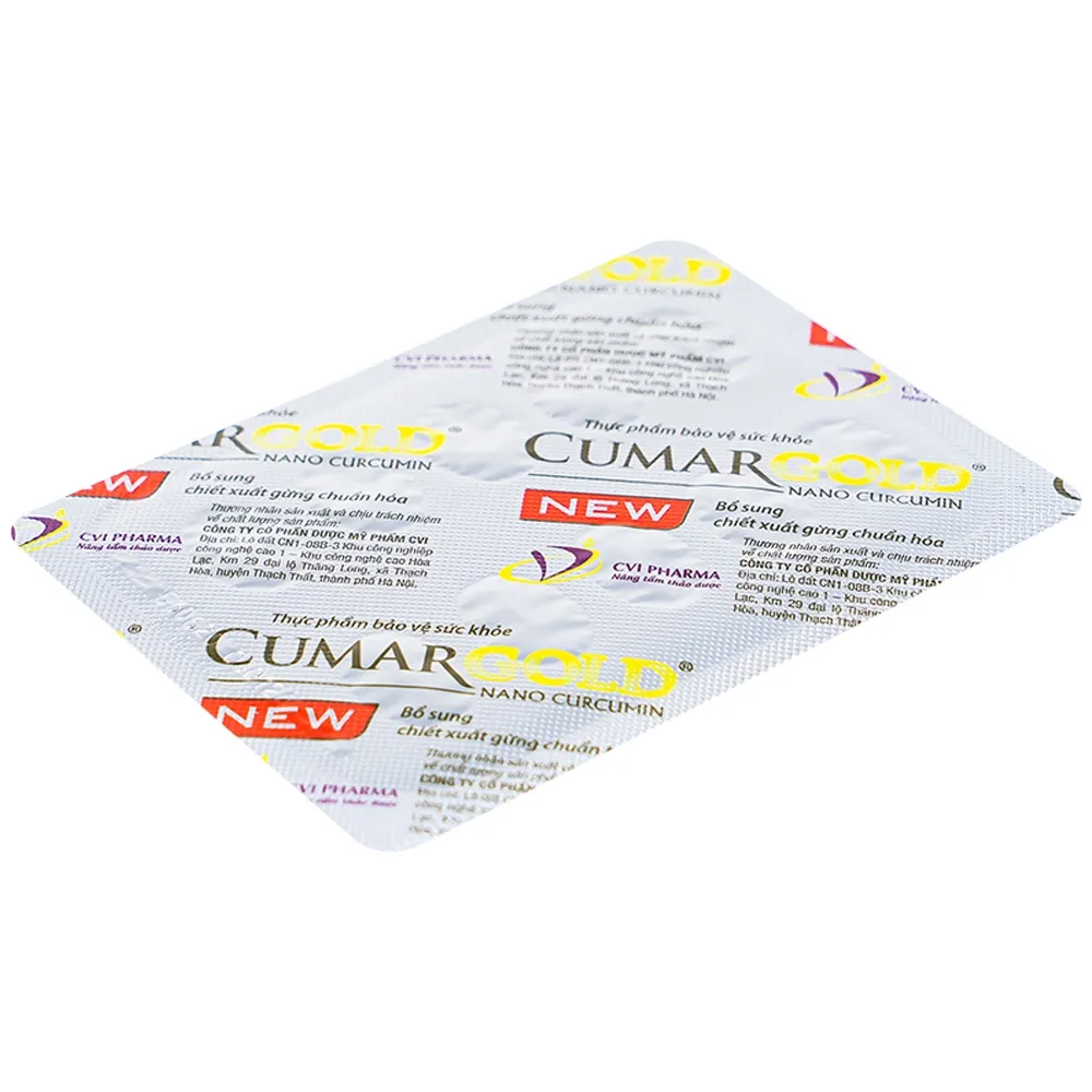 VIÊN UỐNG HỖ TRỢ BẢO VỆ NIÊM MẠC DẠ DÀY CUMARGOLD NANO CURCUMIN NEW CVI 4X10 6