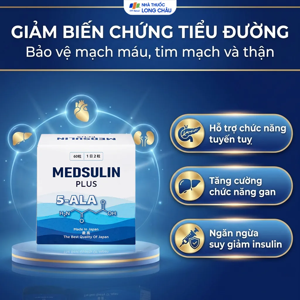 VIÊN UỐNG HỖ TRỢ CẢI THIỆN CHỈ SỐ ĐƯỜNG HUYẾT MEDSULIN PLUS 60V 2