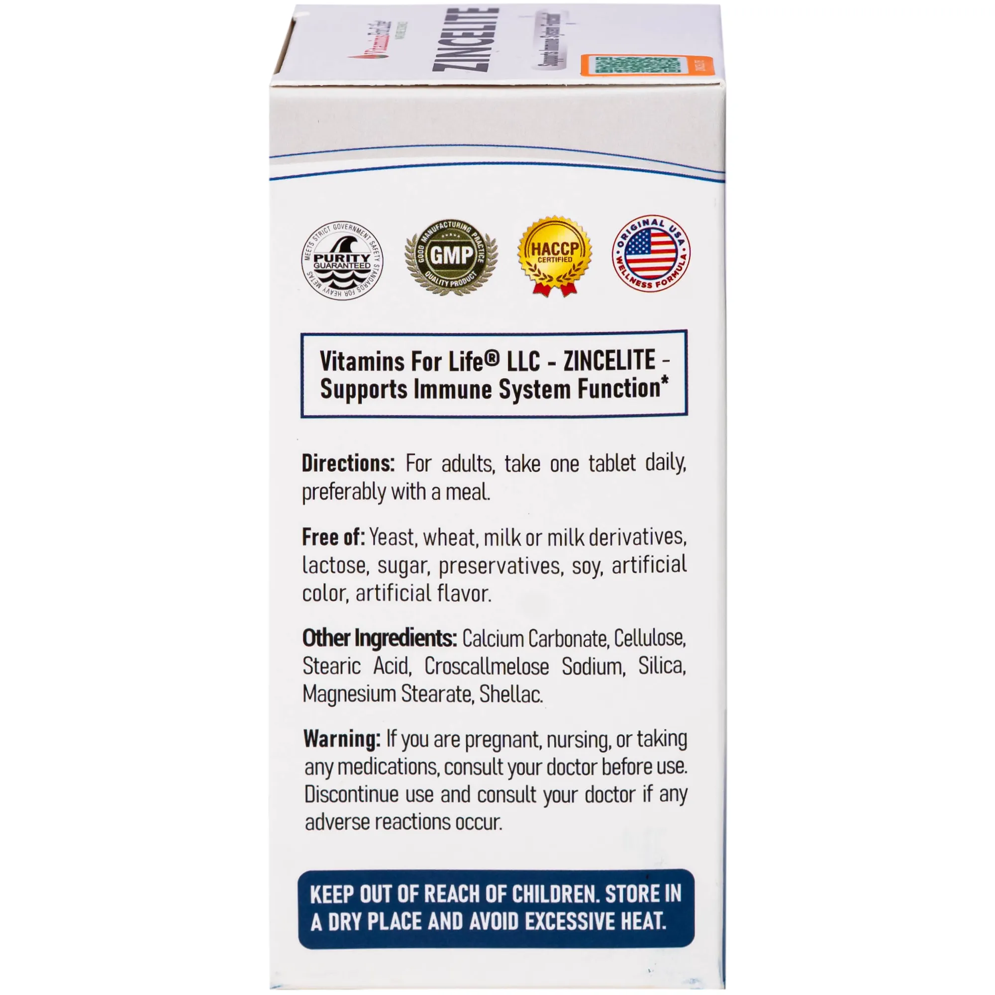 VIÊN UỐNG HỖ TRỢ CẢI THIỆN SỨC ĐỀ KHÁNG CHO CƠ THỂ ZINCELITE VITAMINS FOR LIFE 30V 12