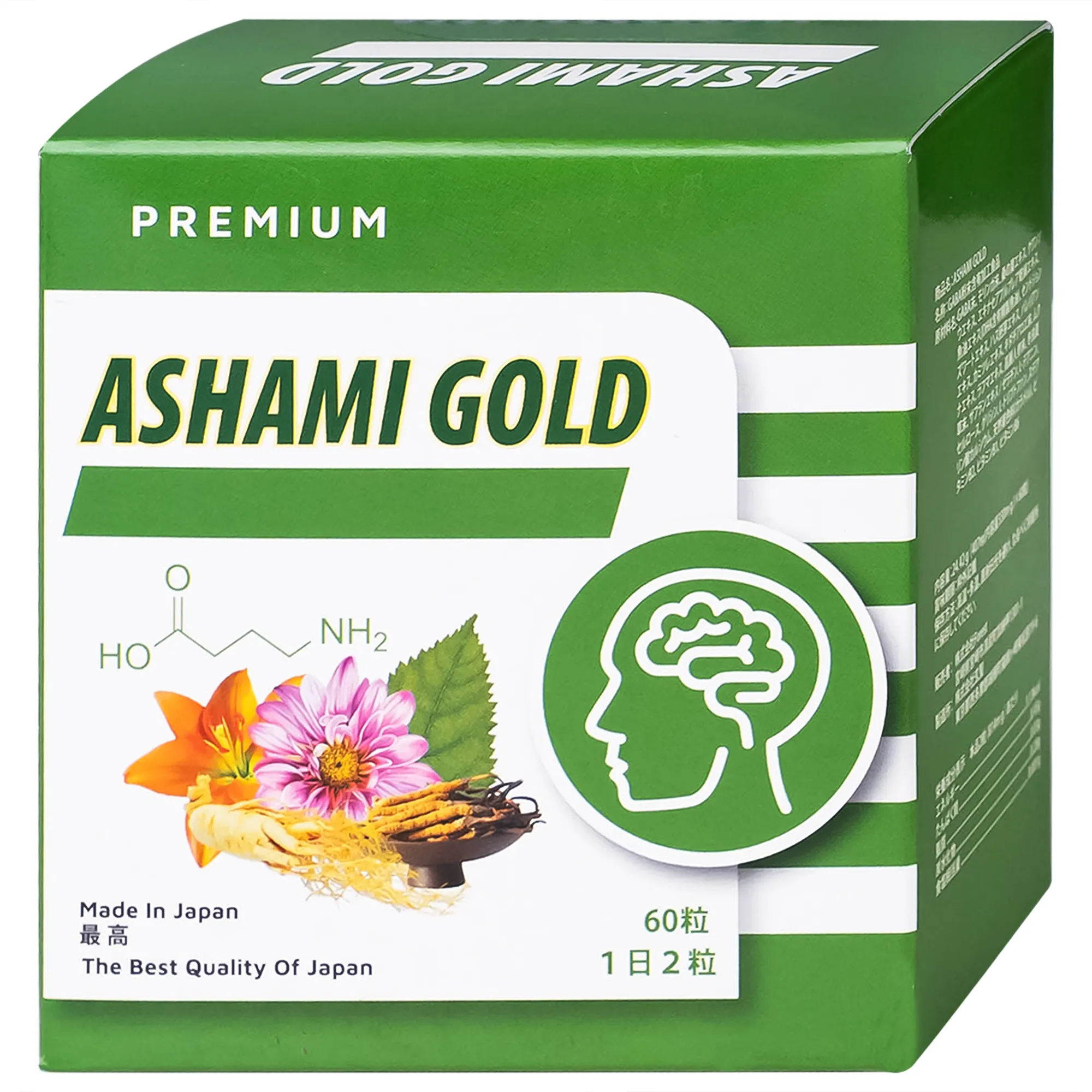 VIÊN UỐNG HỖ TRỢ CẢI THIỆN TÌNH TRẠNG LO ÂU, CẢI THIỆN GIẤC NGỦ ASHAMI GOLD 60V 7