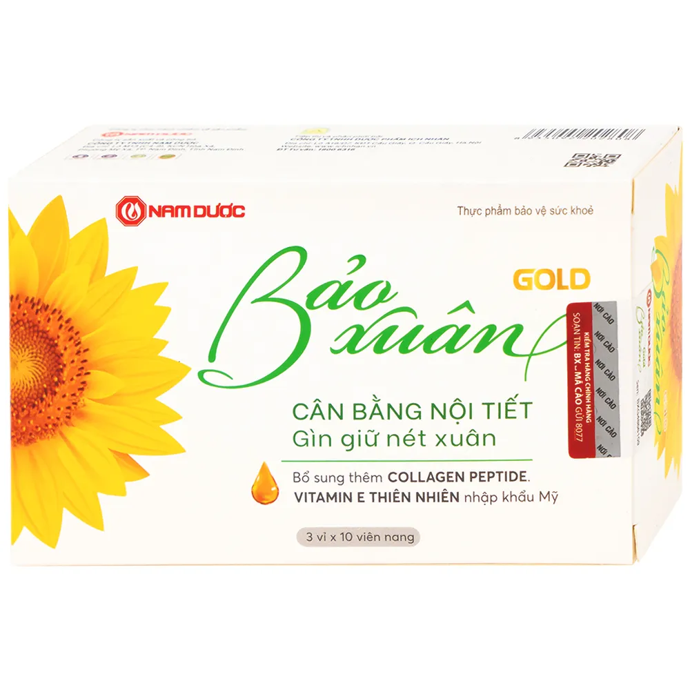 VIÊN UỐNG HỖ TRỢ CÂN BẰNG NỘI TIẾT TỐ NỮ BẢO XUÂN GOLD NAM DƯỢC 3X10