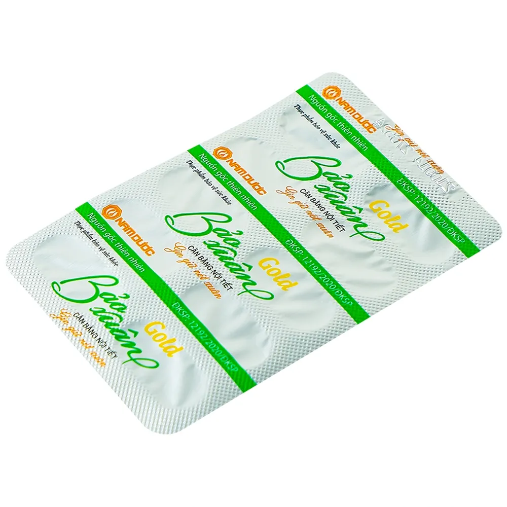 VIÊN UỐNG HỖ TRỢ CÂN BẰNG NỘI TIẾT TỐ NỮ BẢO XUÂN GOLD NAM DƯỢC 3X10 5