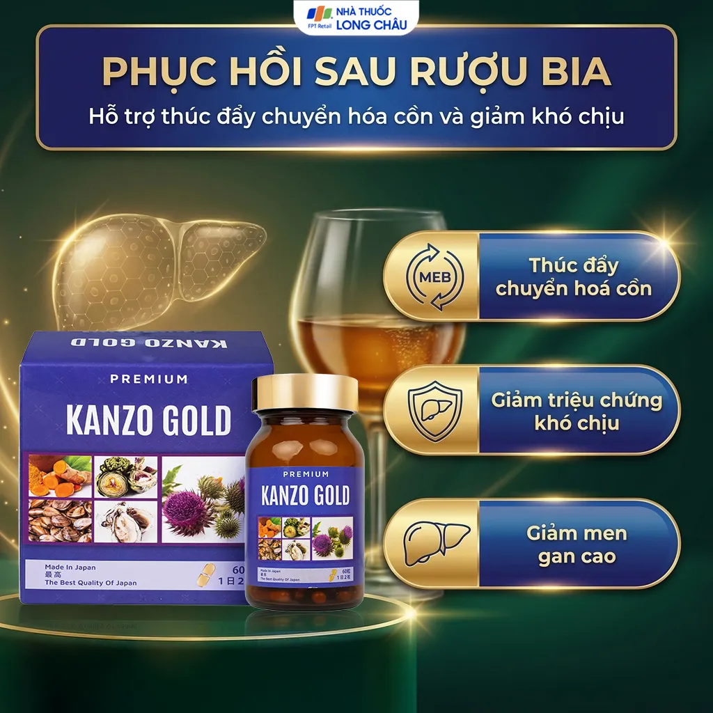 VIÊN UỐNG HỖ TRỢ CHỨC NĂNG GAN KANZO GOLD 60V 3