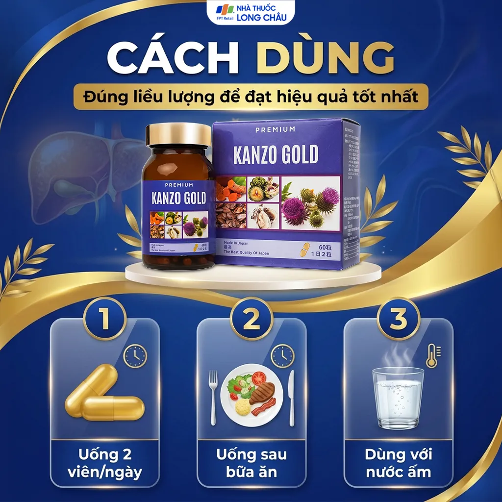 VIÊN UỐNG HỖ TRỢ CHỨC NĂNG GAN KANZO GOLD 60V 5