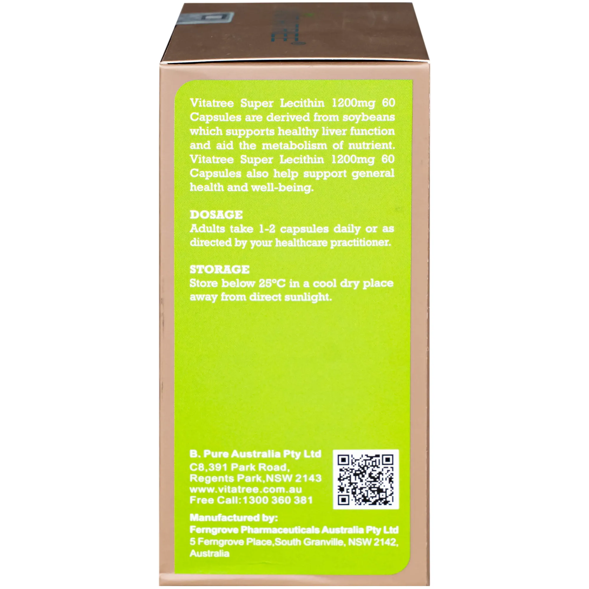 VIÊN UỐNG HỖ TRỢ CHỨC NĂNG GAN VITATREE SUPER LECITHIN 1200MG CAPSULES 60V 8
