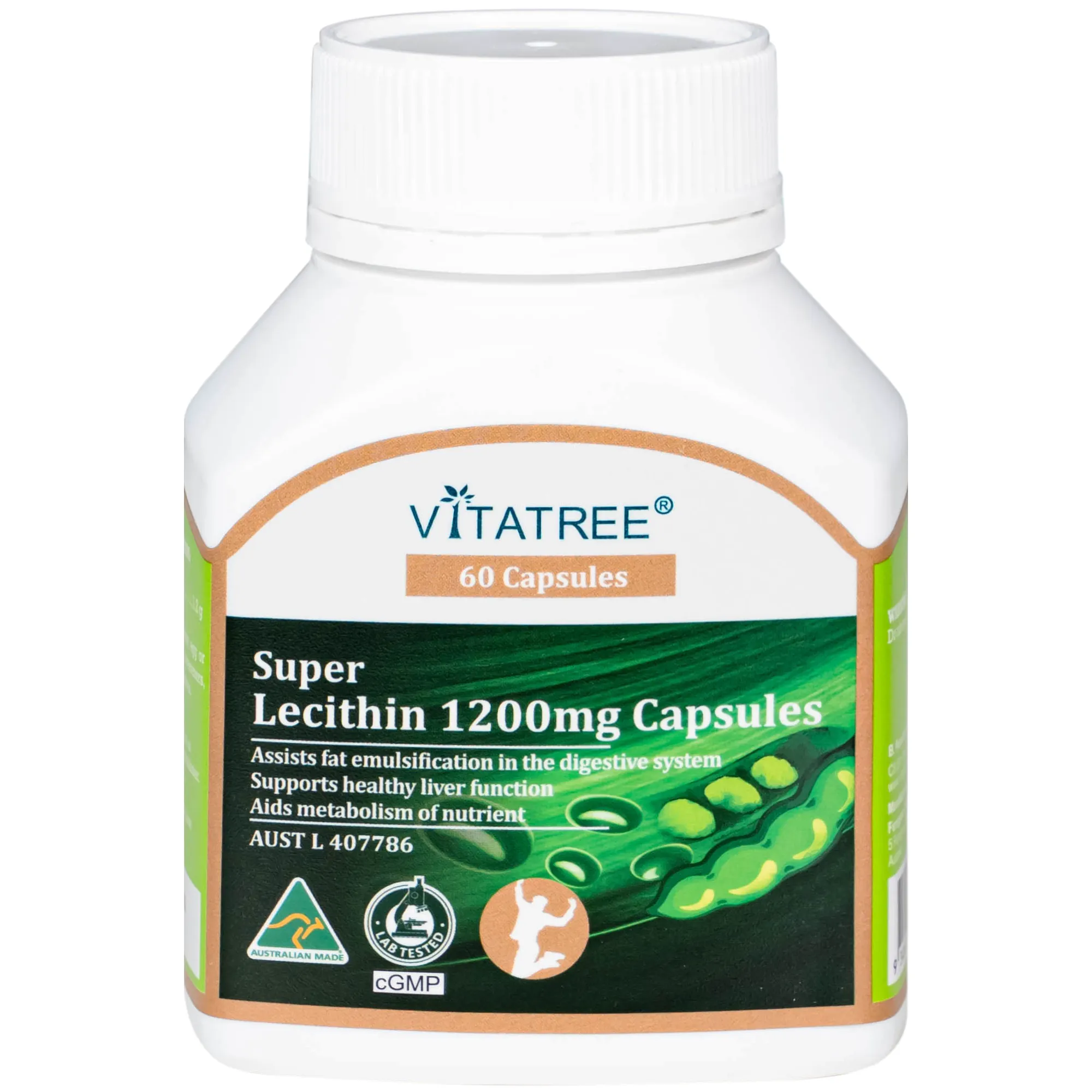 VIÊN UỐNG HỖ TRỢ CHỨC NĂNG GAN VITATREE SUPER LECITHIN 1200MG CAPSULES 60V 9