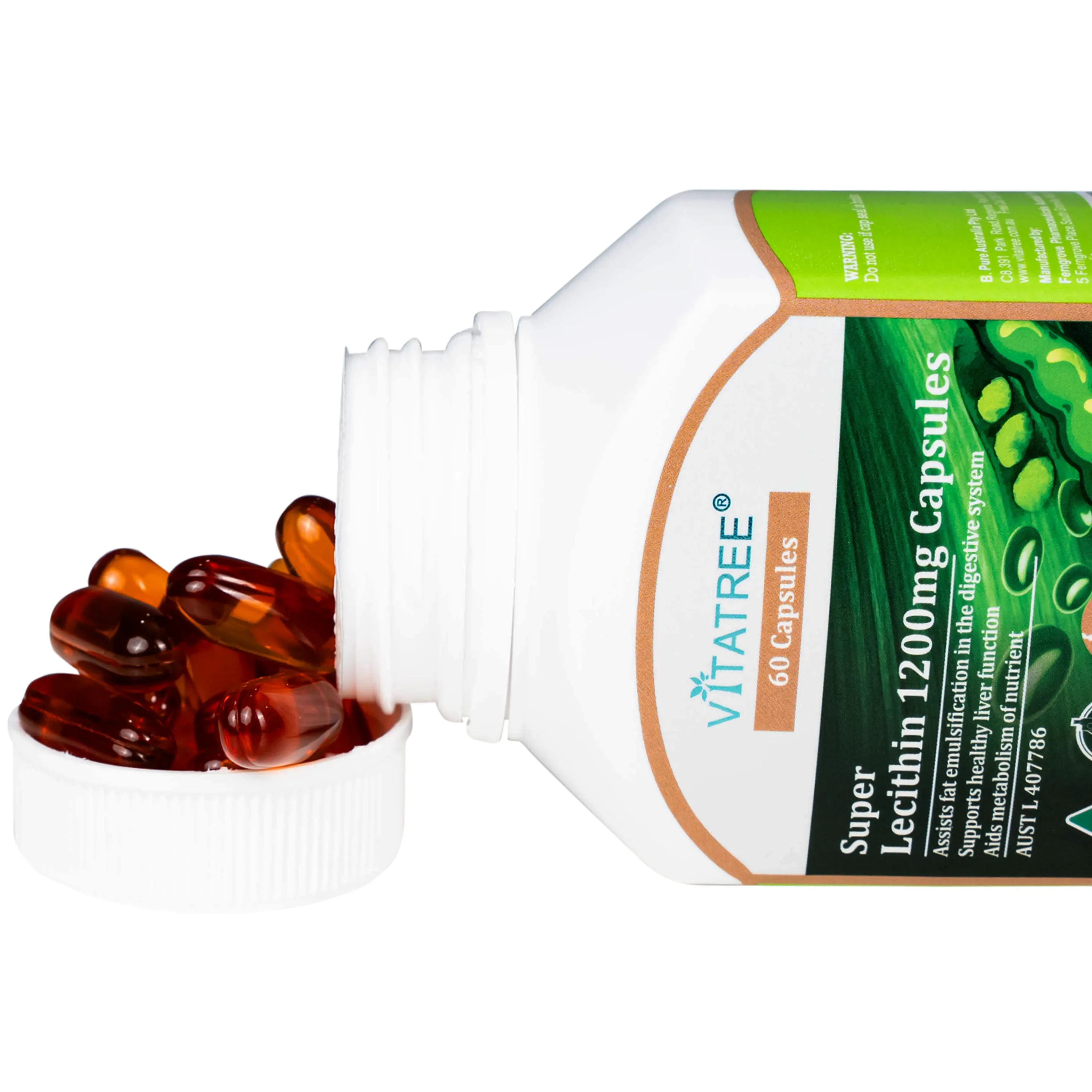 VIÊN UỐNG HỖ TRỢ CHỨC NĂNG GAN VITATREE SUPER LECITHIN 1200MG CAPSULES 60V 10