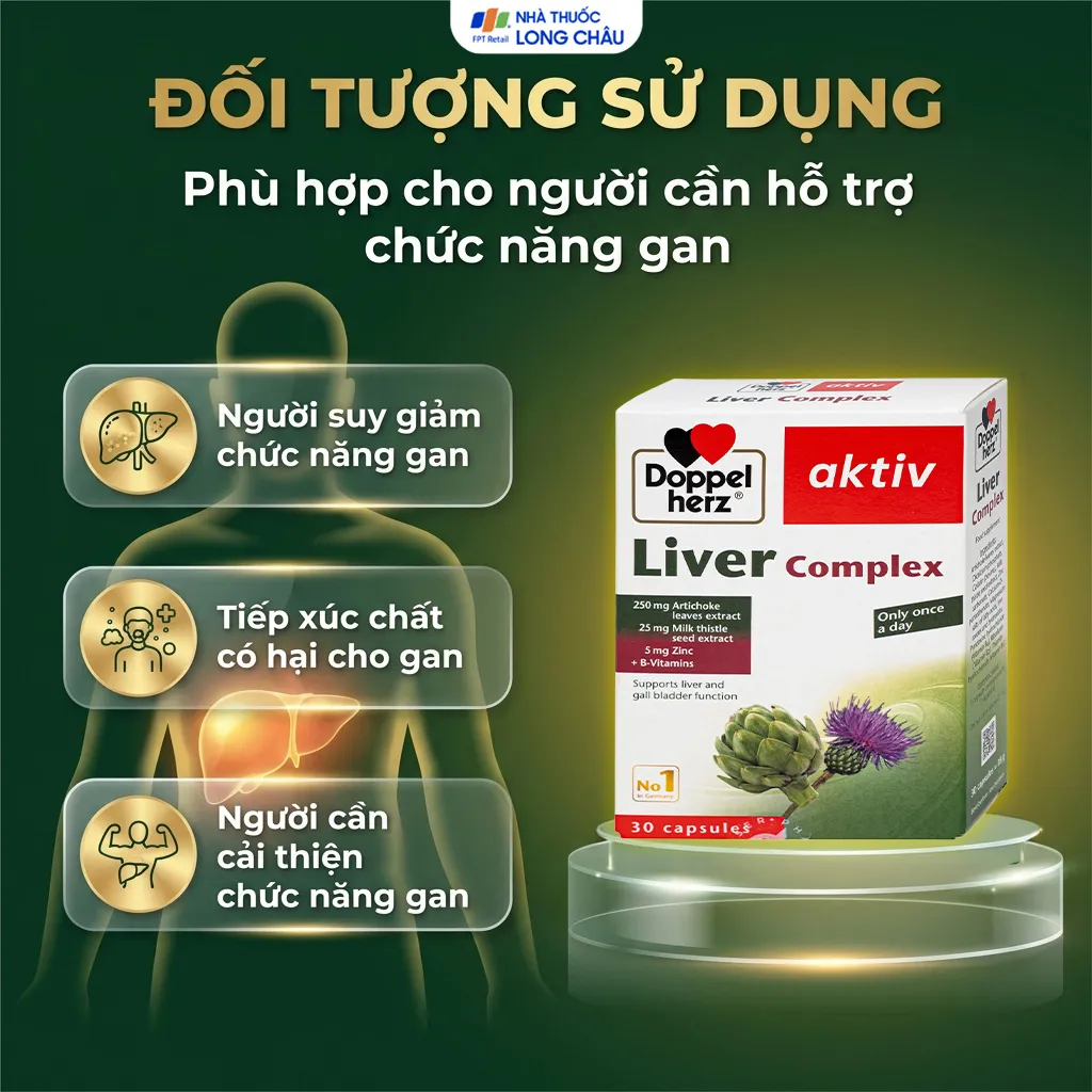 VIÊN UỐNG HỖ TRỢ CHỨC NĂNG GAN LIVER COMPLEXDOPPELHERZ 3X10 4