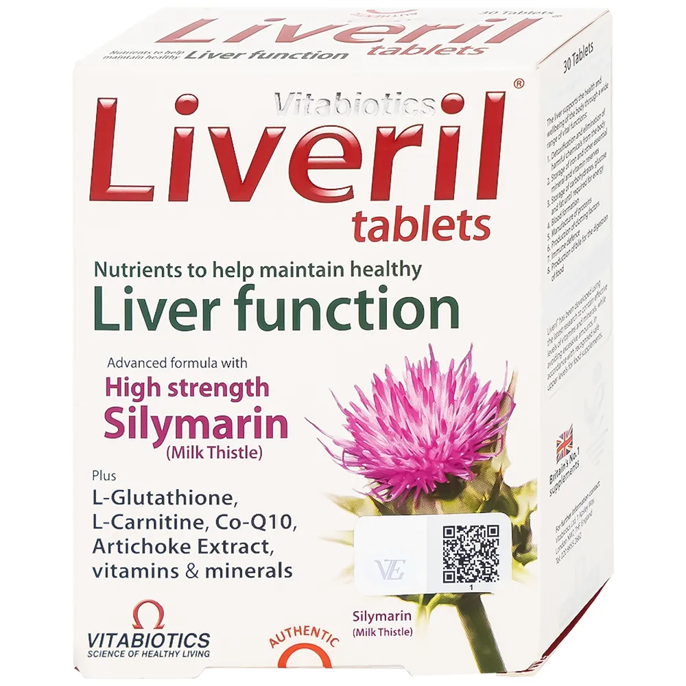 VIÊN UỐNG HỖ TRỢ CHỨC NĂNG GAN LIVERIL VITABIOTICS 5X6
