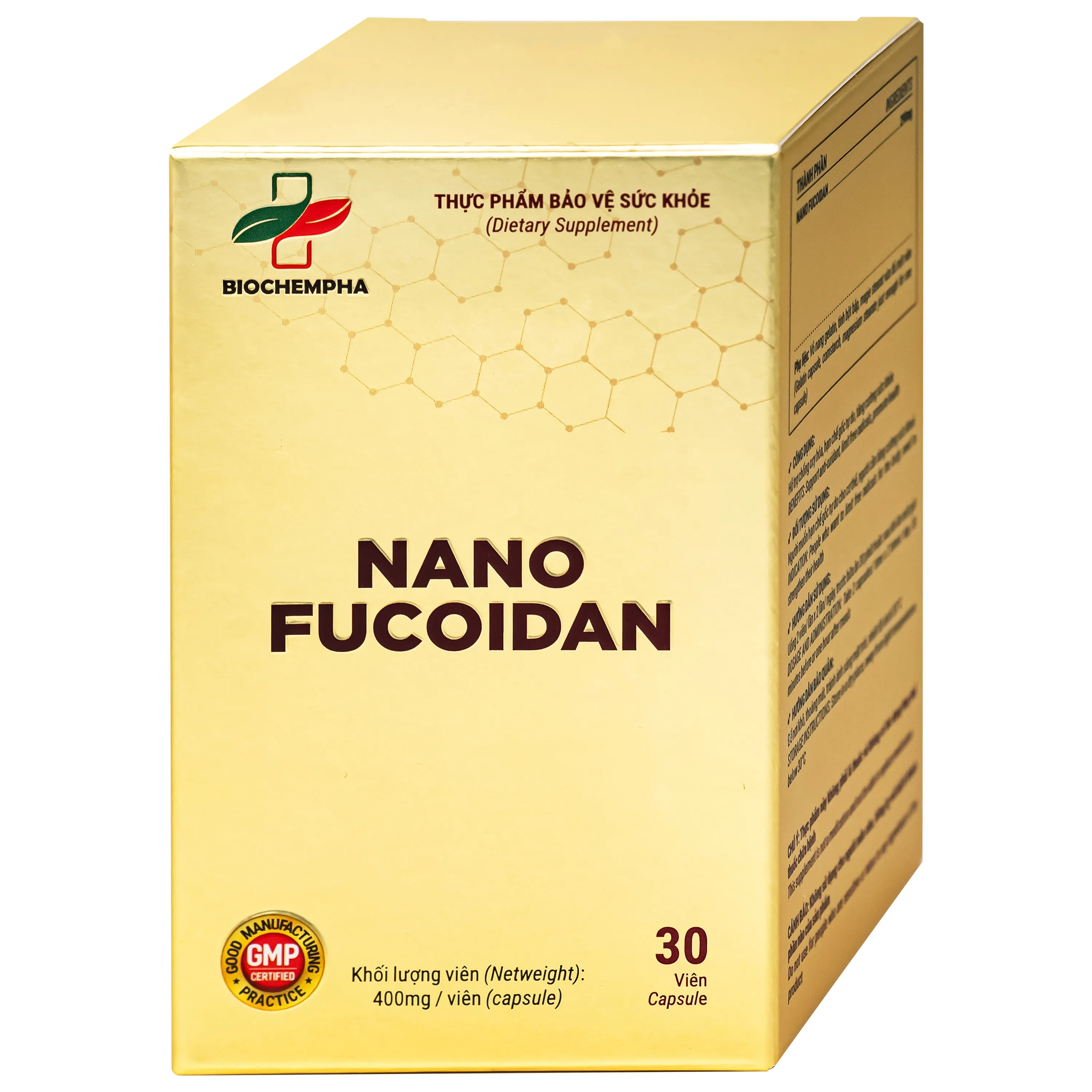 VIÊN UỐNG HỖ TRỢ CHỐNG OXY HÓA, HẠN CHẾ GỐC TỰ DO, TĂNG CƯỜNG SỨC KHỎE NANO FUCOIDAN BIOCHEMPHA 30V 7