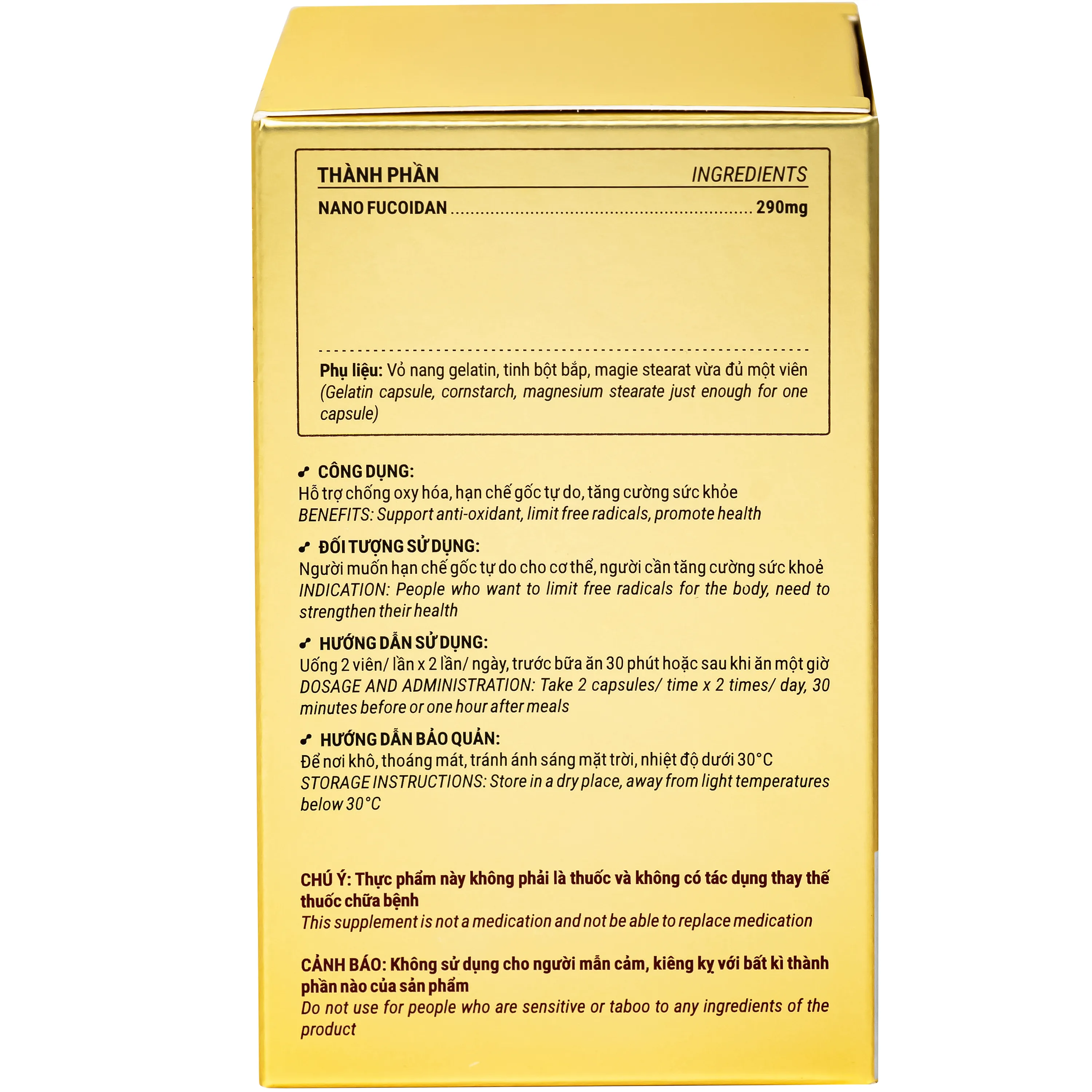 VIÊN UỐNG HỖ TRỢ CHỐNG OXY HÓA, HẠN CHẾ GỐC TỰ DO, TĂNG CƯỜNG SỨC KHỎE NANO FUCOIDAN BIOCHEMPHA 30V 8